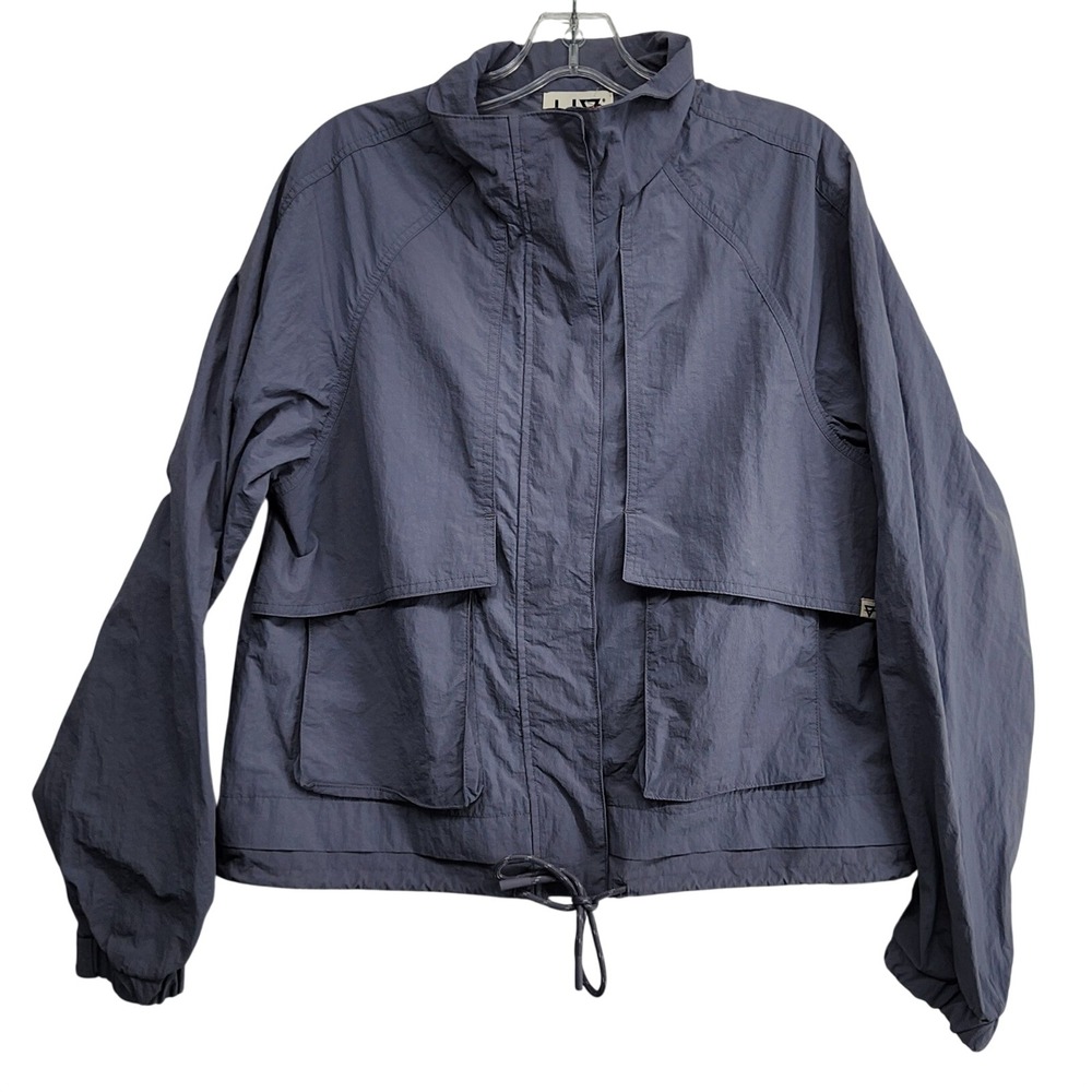 LIV Outdoor Large Blue Lavender Windbreaker Jacket Gorpcore Hiking Utility Tech